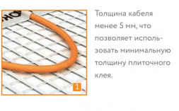 Нагревательный мат Теплолюкс Tropix МНН 1920 Вт/12,0 кв.м