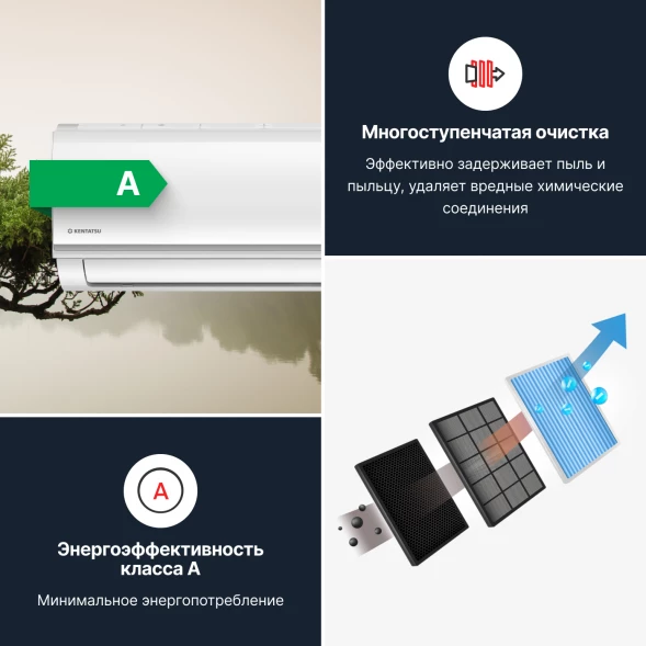 Кондиционер инверторный Kentatsu KSGYK53HZRN1/KSRYK53HZRN1